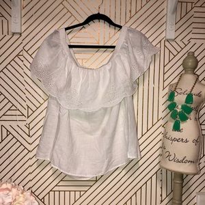 White off shoulder top
